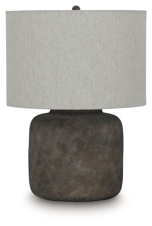Zandophen - Metal Table Lamp - Antique Gray - Hornell Furniture Outlet