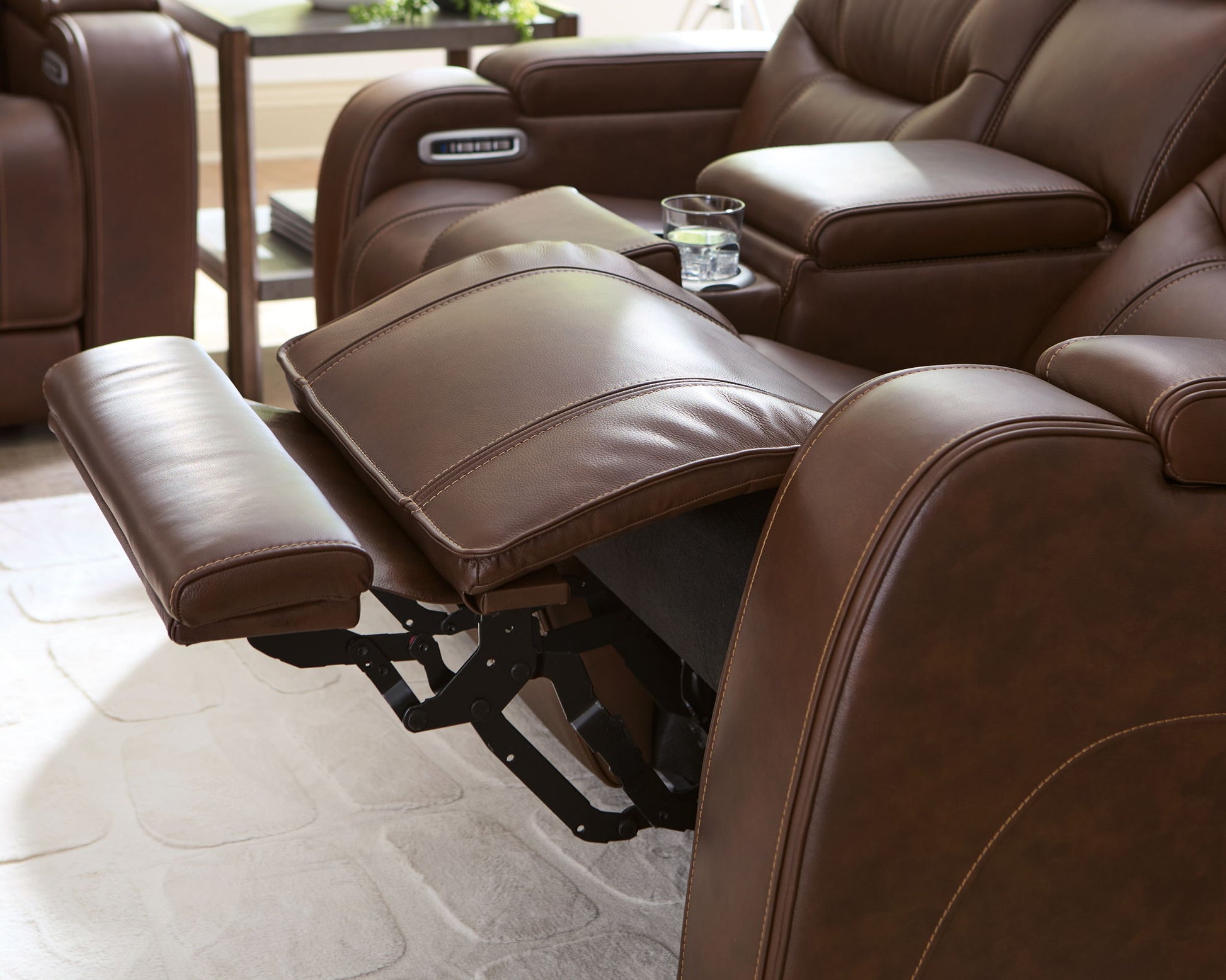 Knightington - Power Reclining Loveseat With Audio Seating - Hornell Furniture Outlet