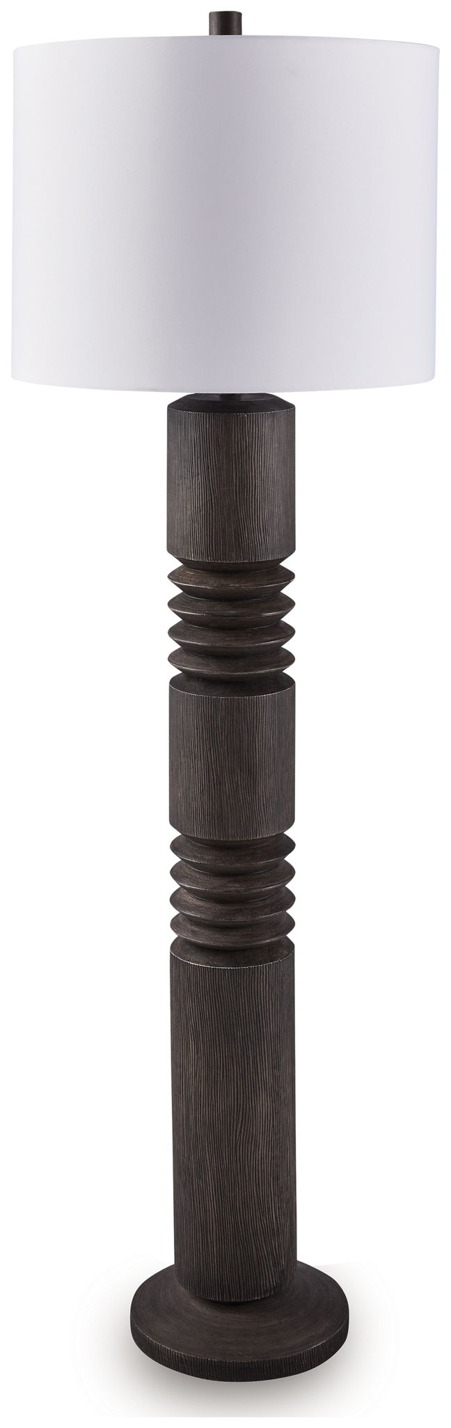 Fainwell - Poly Floor Lamp - Distressed Black - Hornell Furniture Outlet