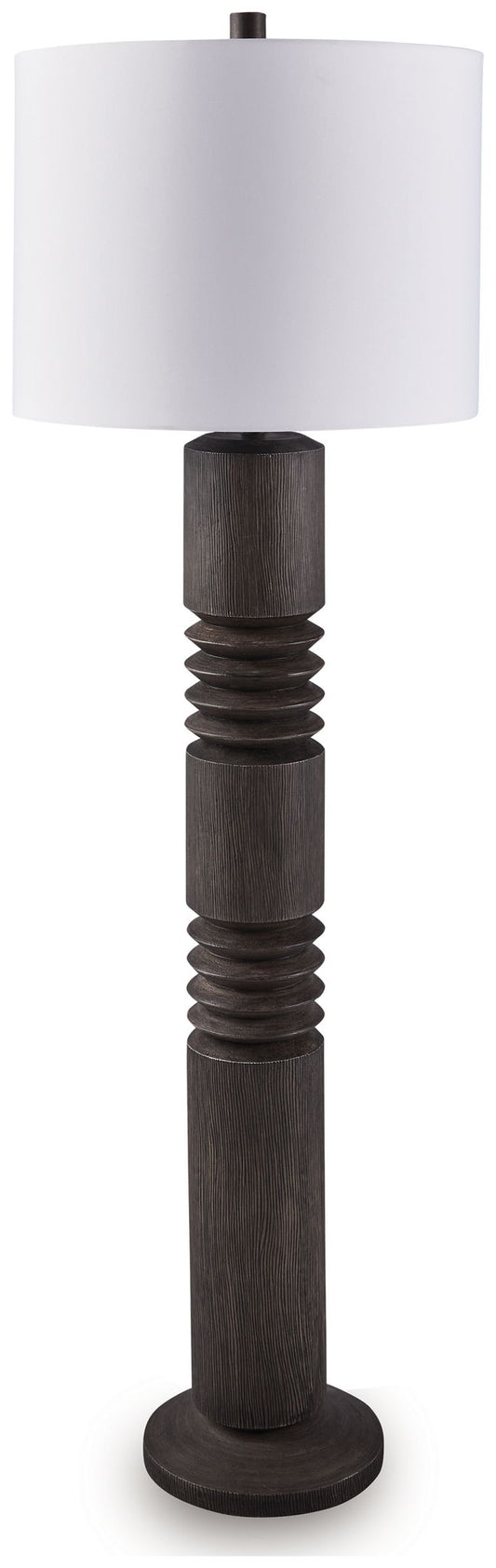 Fainwell - Poly Floor Lamp - Distressed Black - Hornell Furniture Outlet