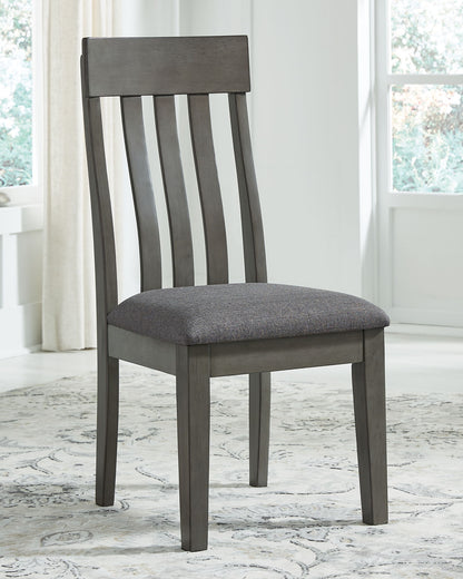 Hallanden - Black / Gray - Dining UPH Side Chair (Set of 2) - Hornell Furniture Outlet