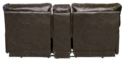 Wembley - Power Headrest With Lumbar Lay Flat Reclining Console Loveseat - Hornell Furniture Outlet