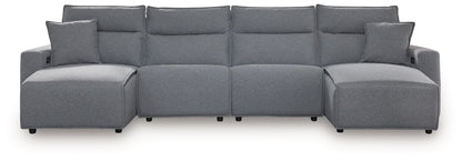 ModMax II - Salt And Pepper - Reclining Sectional - Hornell Furniture Outlet