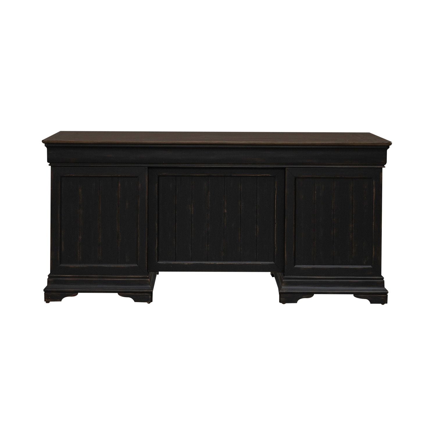 Meritage - Jr Executive Desk - Black - Hornell Furniture Outlet