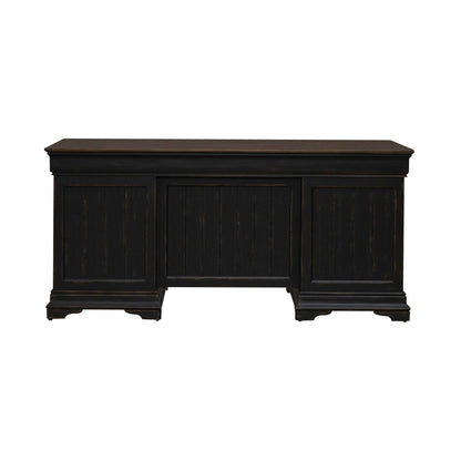 Meritage - Jr Executive Desk - Black - Hornell Furniture Outlet