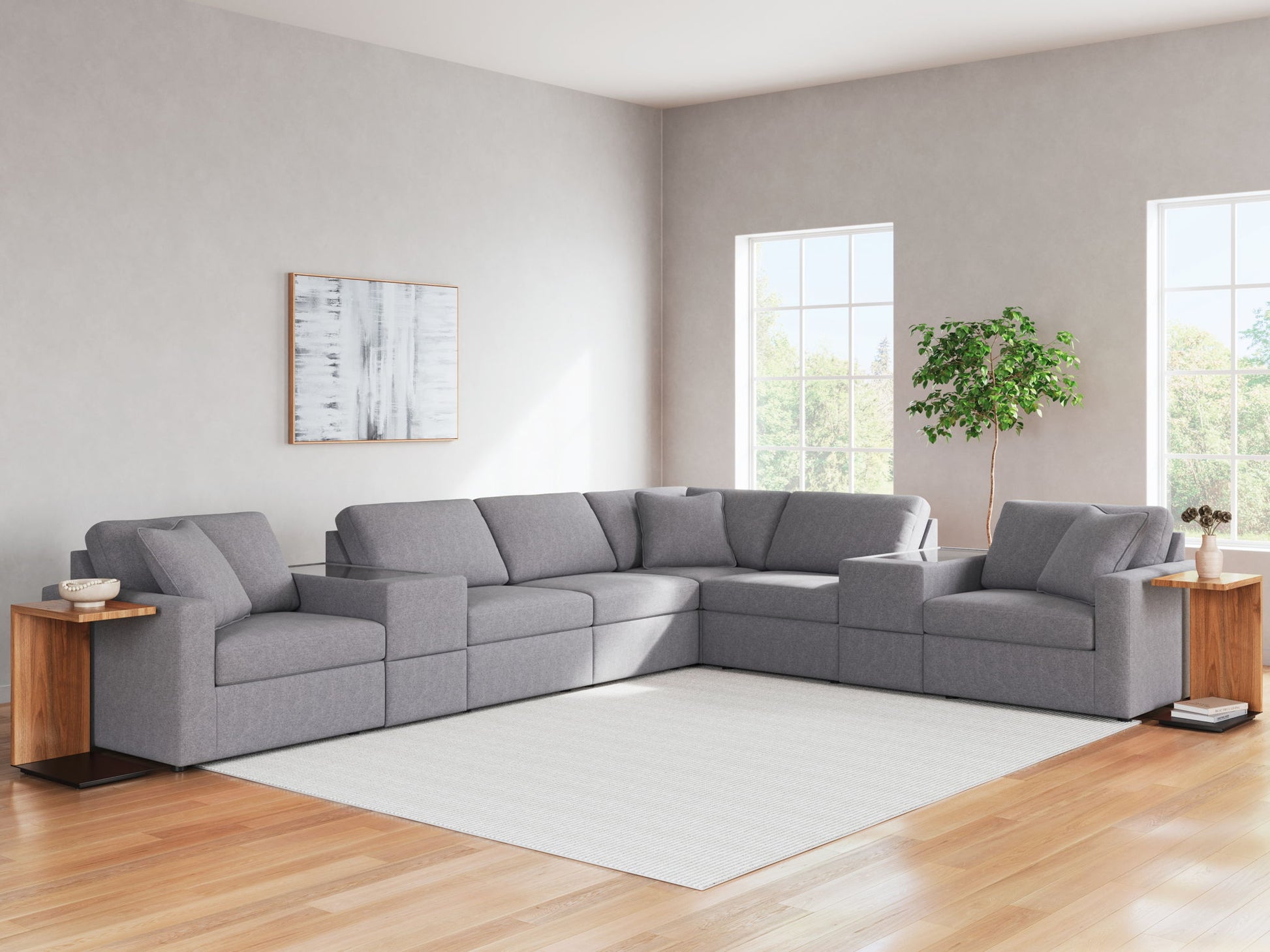 Modmax - Granite - Sectional - Hornell Furniture Outlet