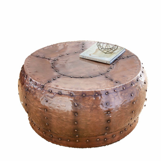 Cooper - Round Cocktail Table - Light Brown - Hornell Furniture Outlet
