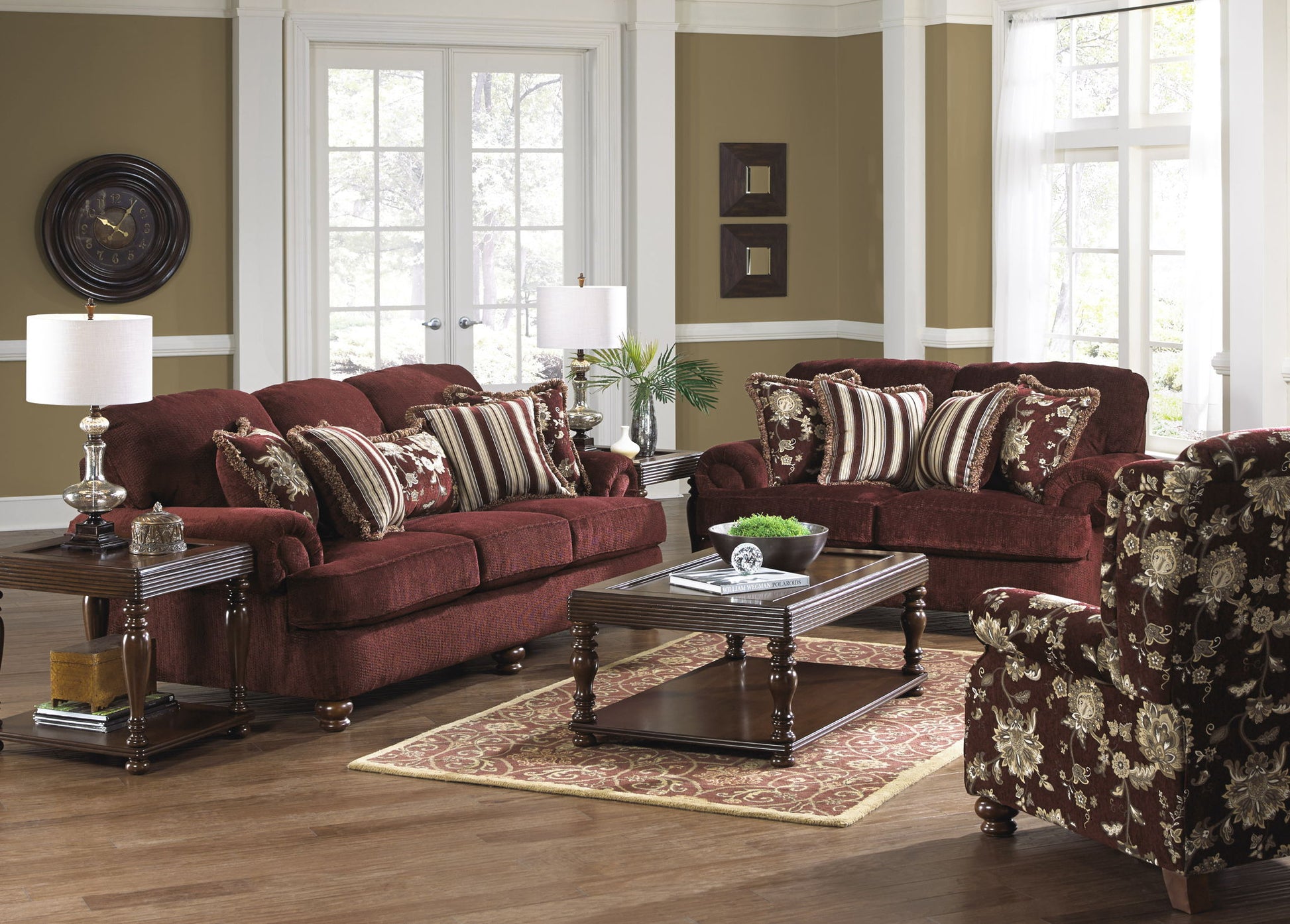 Belmont - Reclining Chair - Merlot - Hornell Furniture Outlet