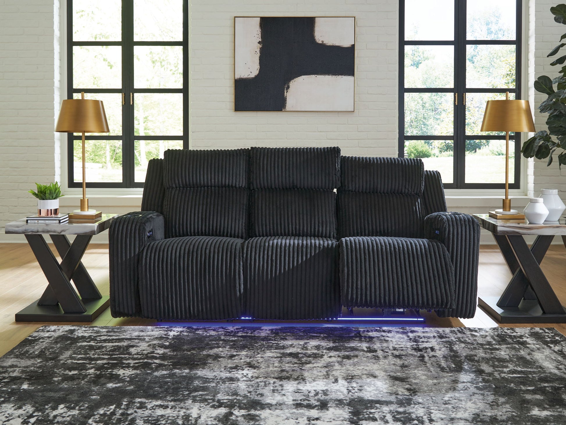 Forest Lake - Power Reclining Sofa With Adj Headrest - Hornell Furniture Outlet
