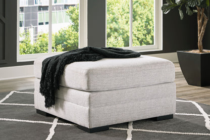 Koralynn - Stone - Oversized Accent Ottoman - Hornell Furniture Outlet