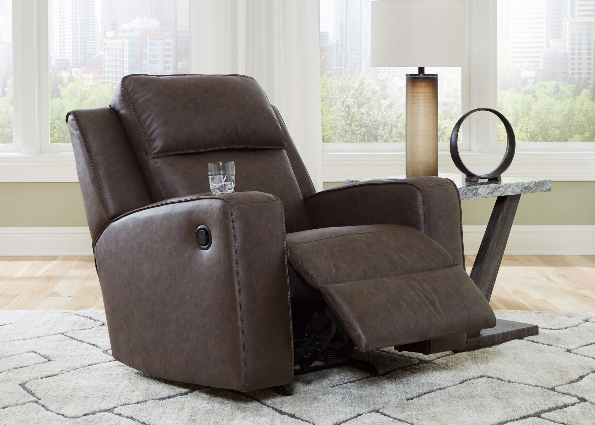 Lavenhorne - Granite - Rocker Recliner - Hornell Furniture Outlet