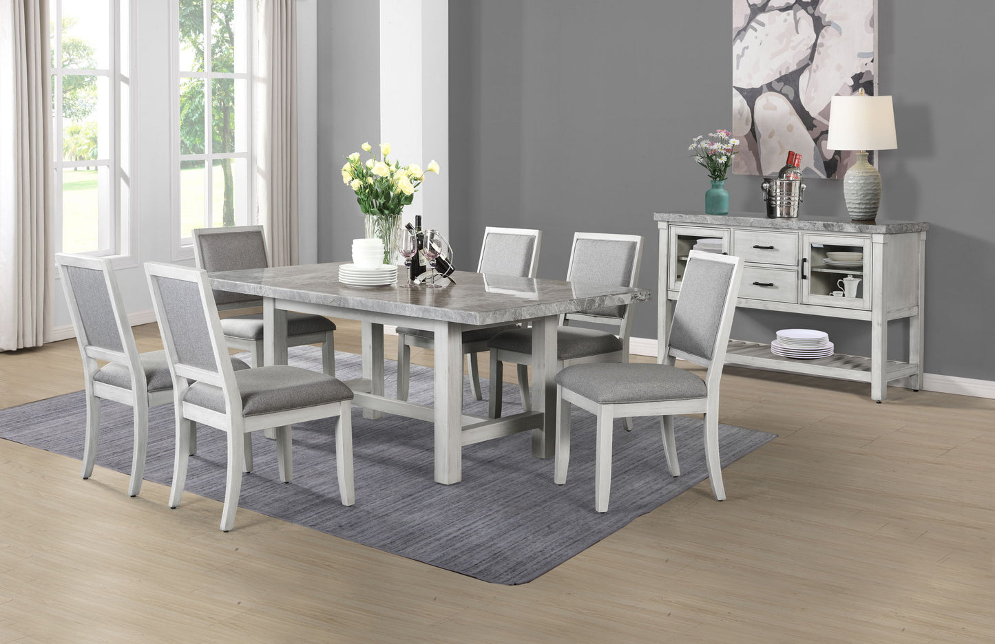 Canova - Side Chair (Set of 2) - White - Hornell Furniture Outlet