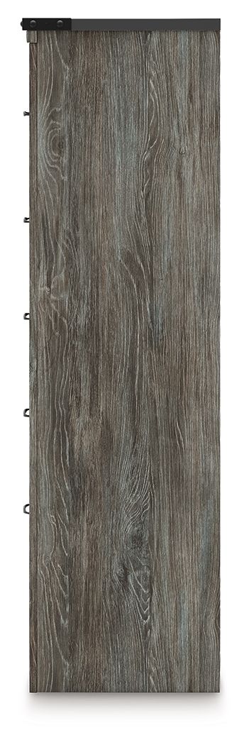 Frandern - Gray - Five Drawer Chest - Hornell Furniture Outlet