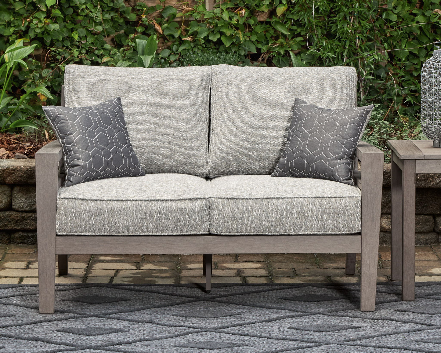 Hillside Barn - Gray / Brown - Loveseat W/Cushion - Hornell Furniture Outlet