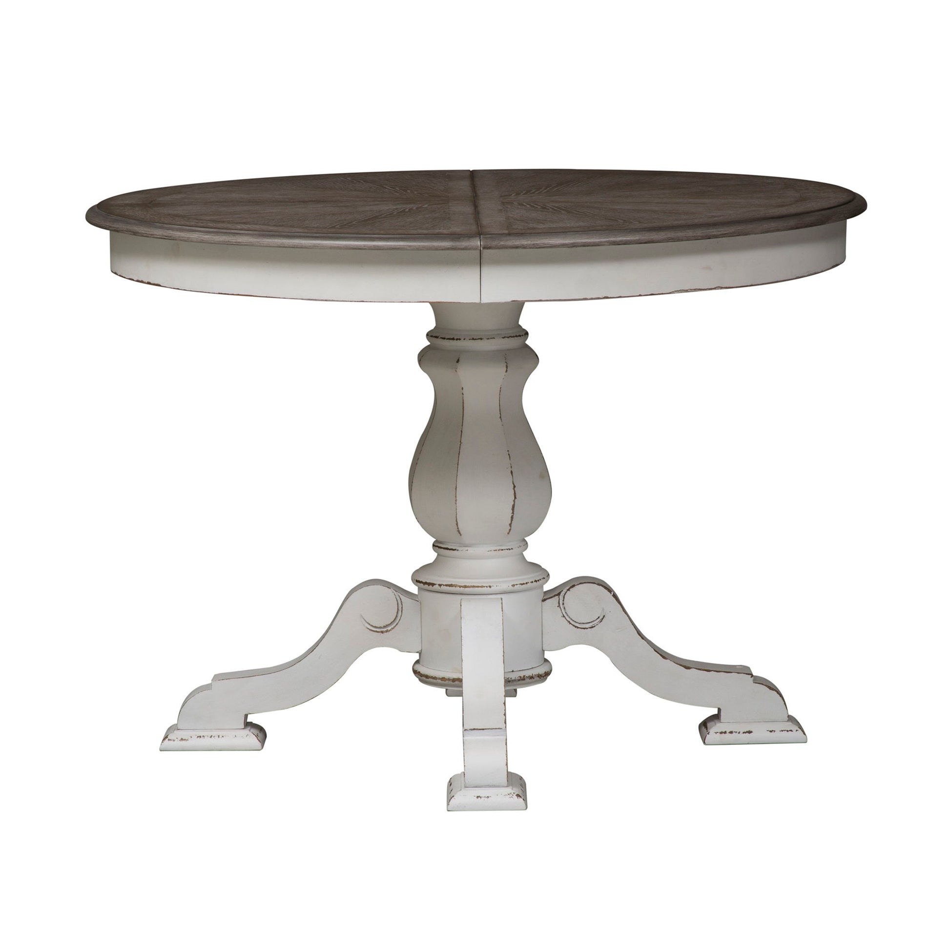 Magnolia Manor - Pedestal Table - White - Hornell Furniture Outlet