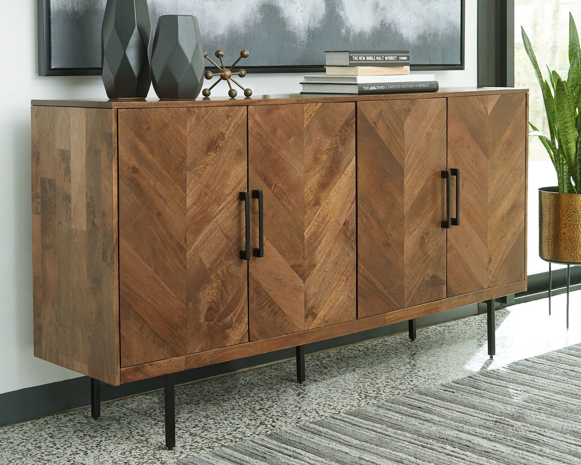 PratTVille - Accent Cabinet - Brown - Hornell Furniture Outlet