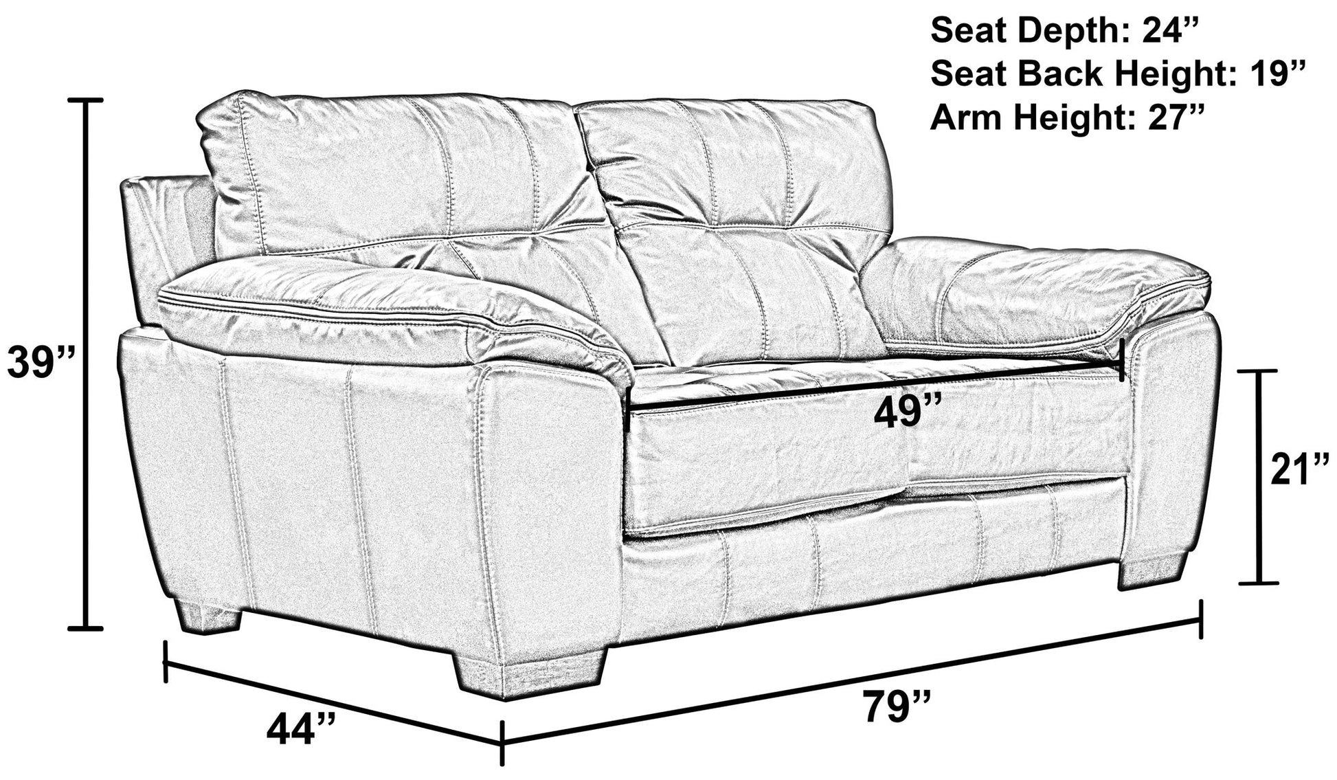 Hudson - Loveseat - Hornell Furniture Outlet