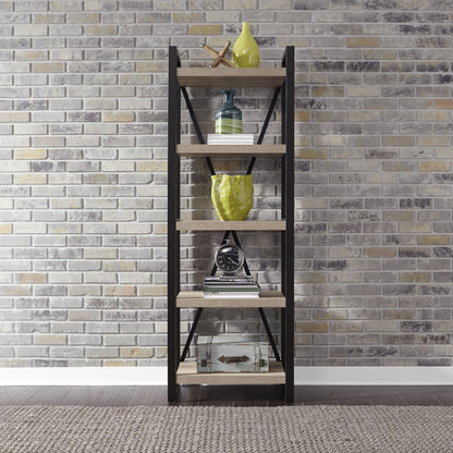Sun Valley - Tall Pier Unit With Faux Metal - Light Brown - Hornell Furniture Outlet
