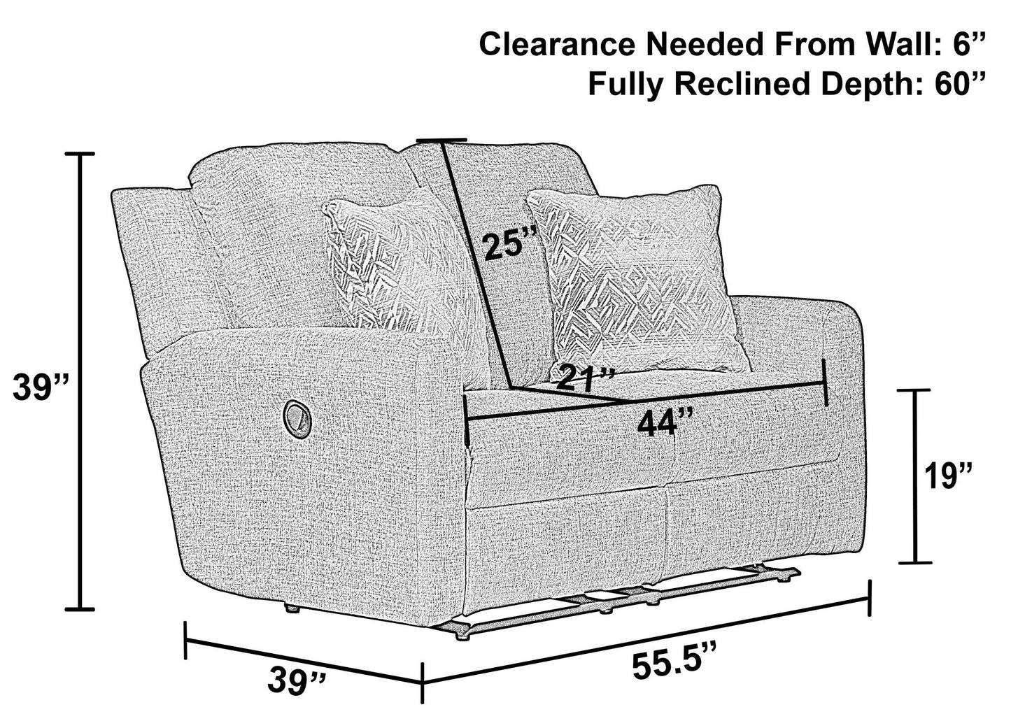 Calvin - Reclining Loveseat - Hornell Furniture Outlet