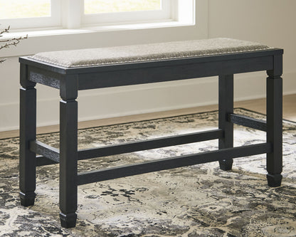 Tyler Creek - Antique Black - DBL Counter UPH Bench - Hornell Furniture Outlet