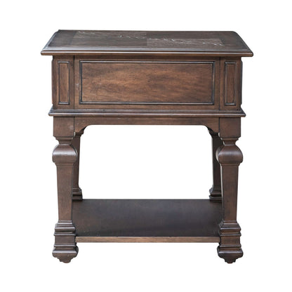 Provence Park - Drawer End Table - Brown - Hornell Furniture Outlet