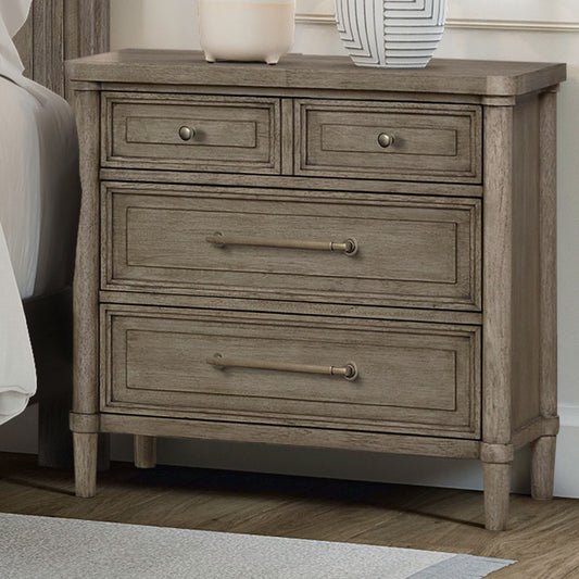 Rochelle Park - Nightstand With Charging Station - Smokey Taupe - Hornell Furniture Outlet