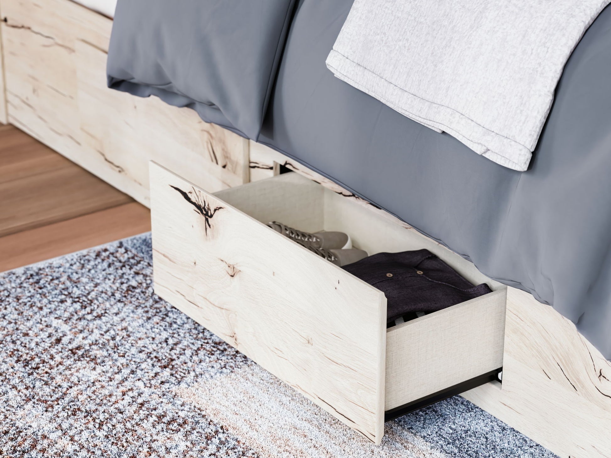 Lawroy - Panel Bed With Storage - Hornell Furniture Outlet