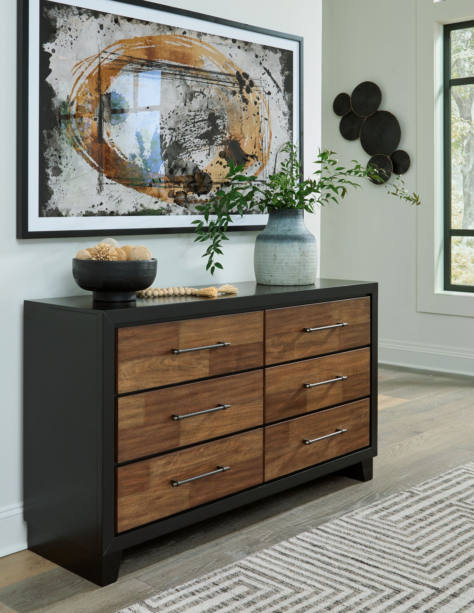 Kraeburn - Brown / Black - Dresser - Hornell Furniture Outlet