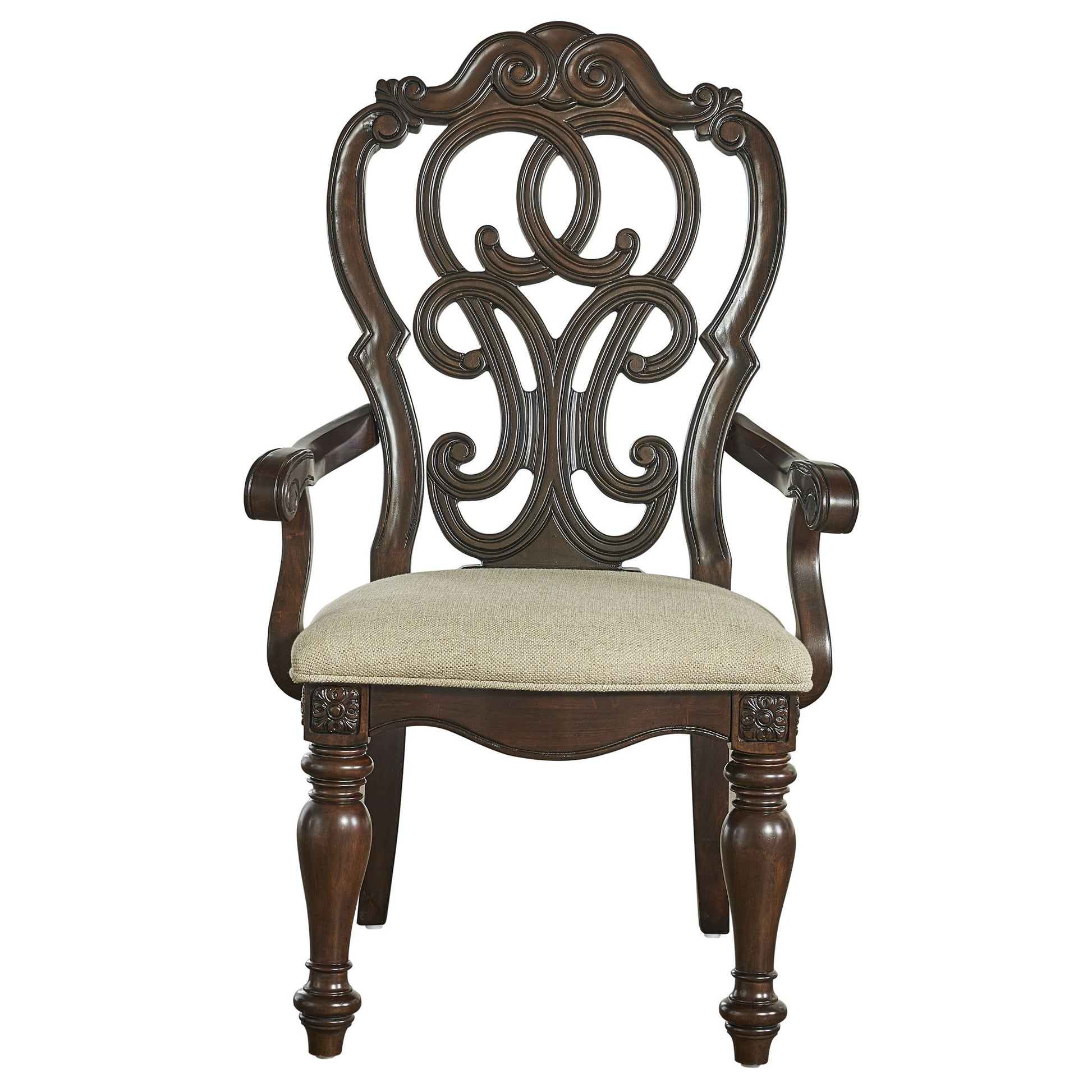 Royale - Arm Chair (Set of 2) - Dark Brown - Hornell Furniture Outlet