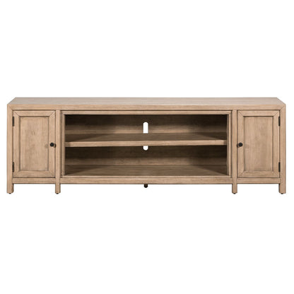 Fireplace TV Consoles - 82" Fireplace TV Console - White - Hornell Furniture Outlet