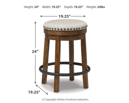 Valebeck - Upholstered Swivel Stool - Hornell Furniture Outlet