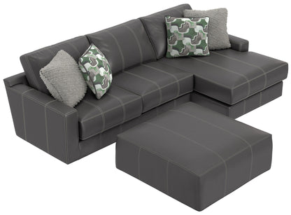 Minori - Italian Leather Sofa / Chaise And Cocktail Ottoman - Hornell Furniture Outlet