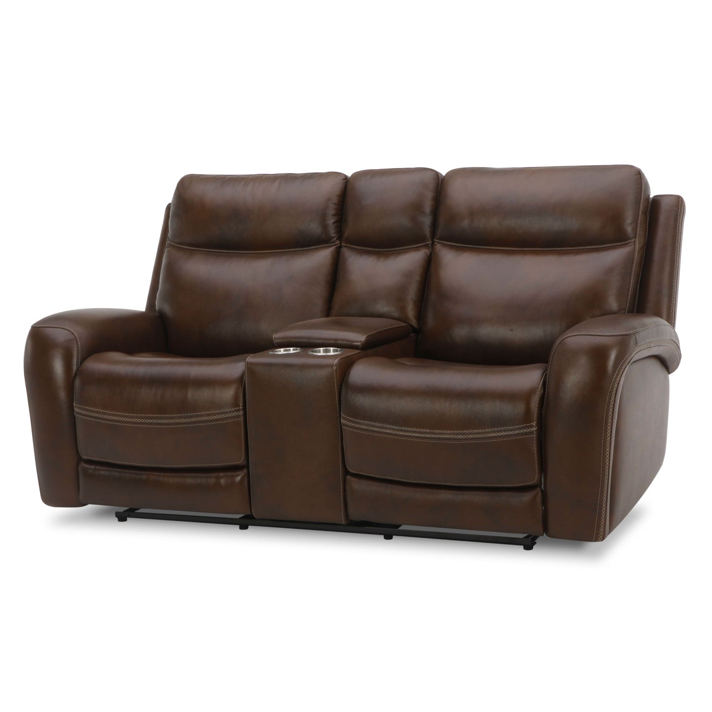 Blair - Loveseat With Console P2 & ZG - Cognac - Hornell Furniture Outlet
