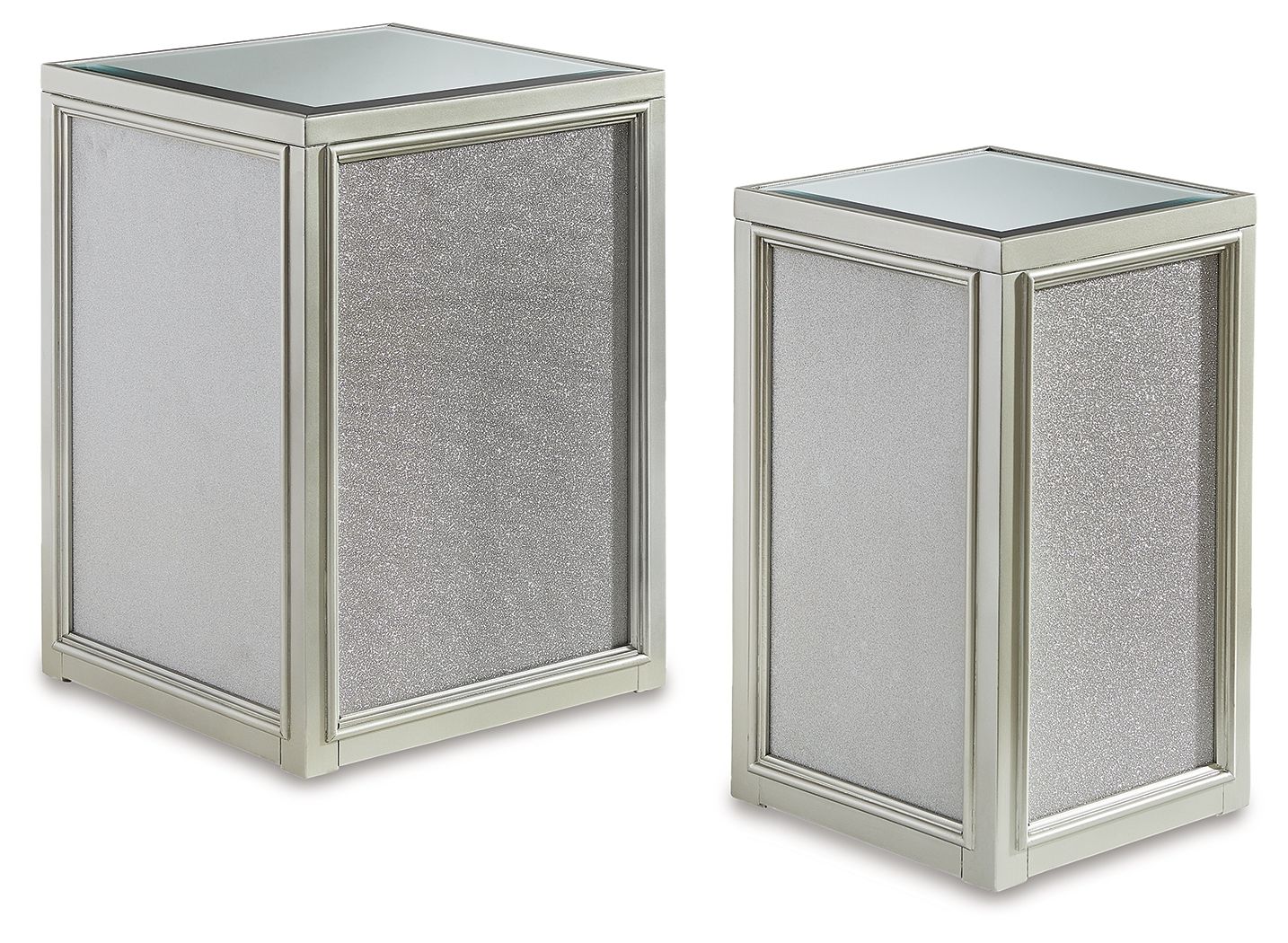 Traleena - Nesting End Tables (Set of 2) - Silver Finish - Hornell Furniture Outlet