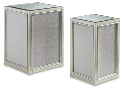 Traleena - Nesting End Tables (Set of 2) - Silver Finish - Hornell Furniture Outlet