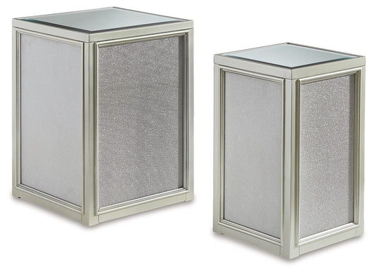 Traleena - Nesting End Tables (Set of 2) - Silver Finish - Hornell Furniture Outlet