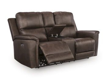 Bleckley - Power Reclining Loveseat With Console / Adjustable Headrest - Hornell Furniture Outlet