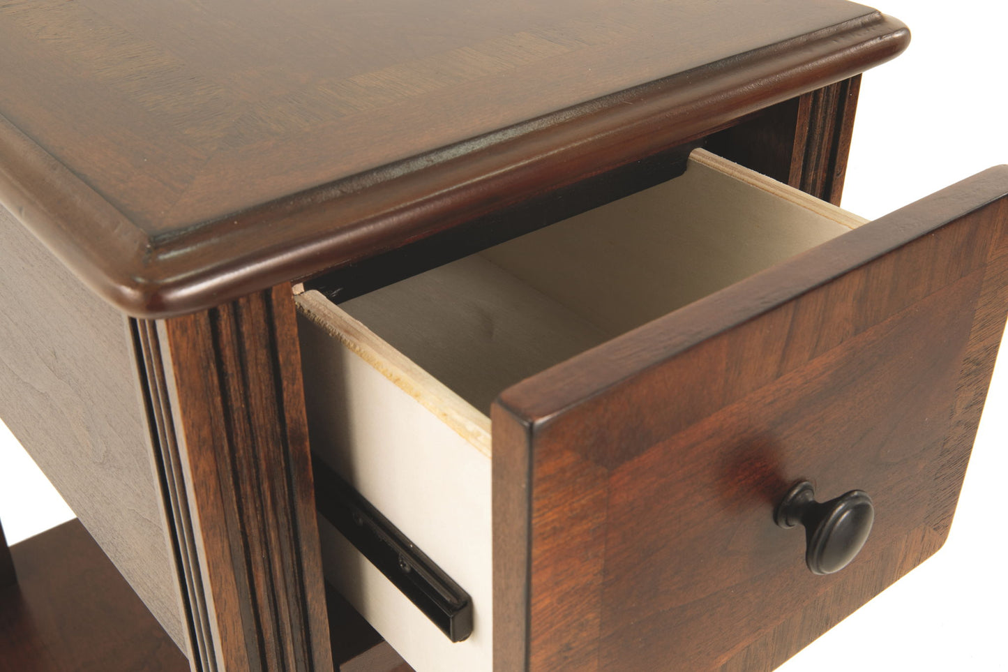 Breegin - Brown - Chair Side End Table - Removable Tray - Hornell Furniture Outlet