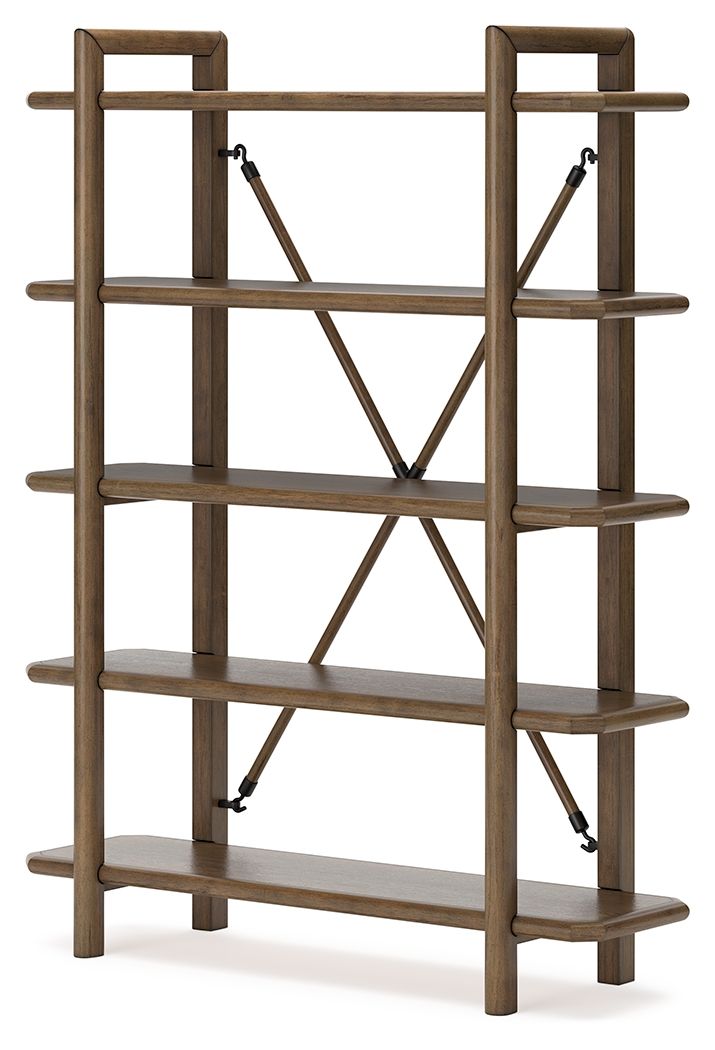 Roanhowe - Brown - Bookcase - Hornell Furniture Outlet