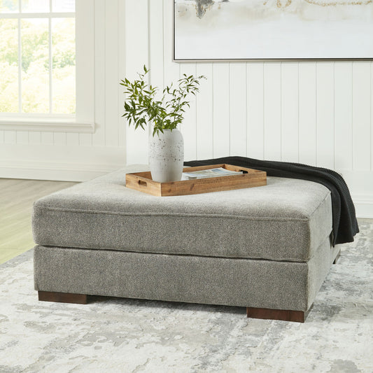 Bayless - Smoke - Oversized Accent Ottoman - Hornell Furniture Outlet