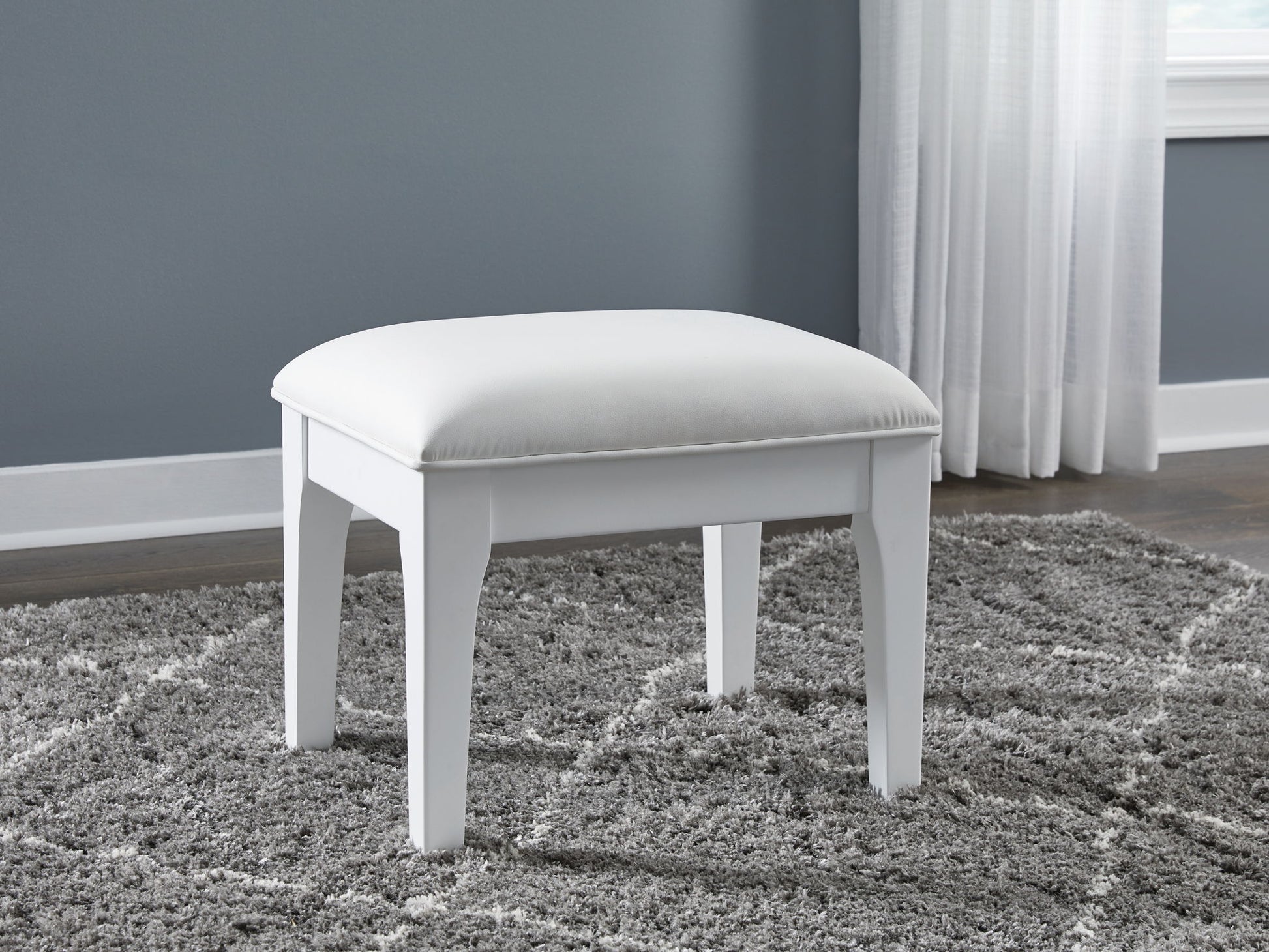 Chalanna - White - Vanity Stool - Hornell Furniture Outlet