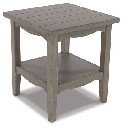 Charina - Antique Gray - Square End Table - Hornell Furniture Outlet