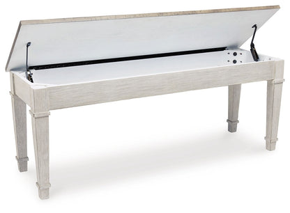 Skempton - Storage Bench - White - Hornell Furniture Outlet