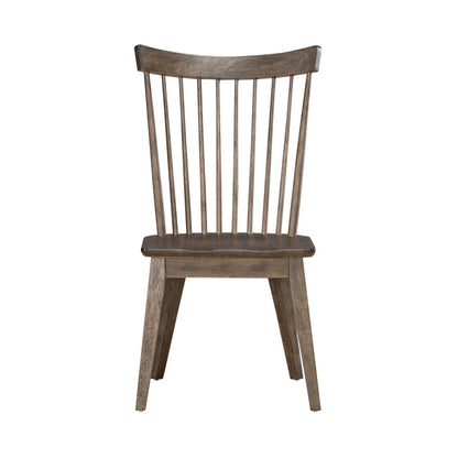 Midland Falls - Spindle Back Side Chair (RTA) - Dark Brown - Hornell Furniture Outlet