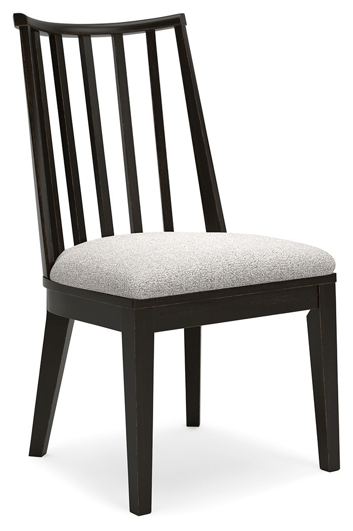 Galliden - Black - Dining Upholstered Side Chair (Set of 2) - Hornell Furniture Outlet