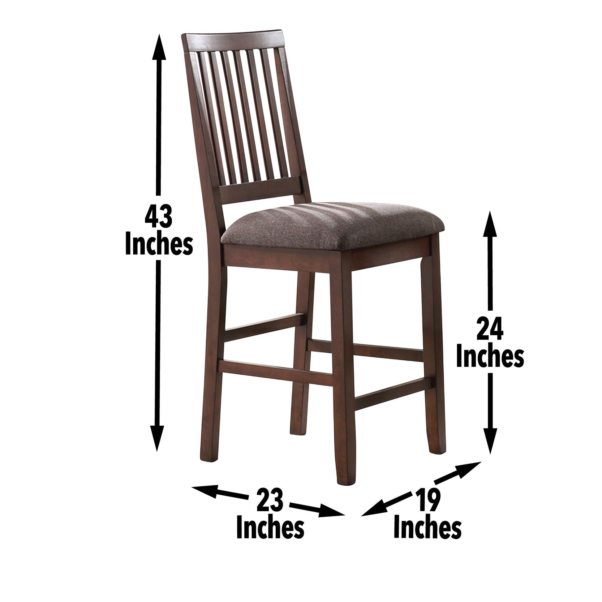 Yorktown - Counter Chair (Set of 2) - Dark Brown - Hornell Furniture Outlet