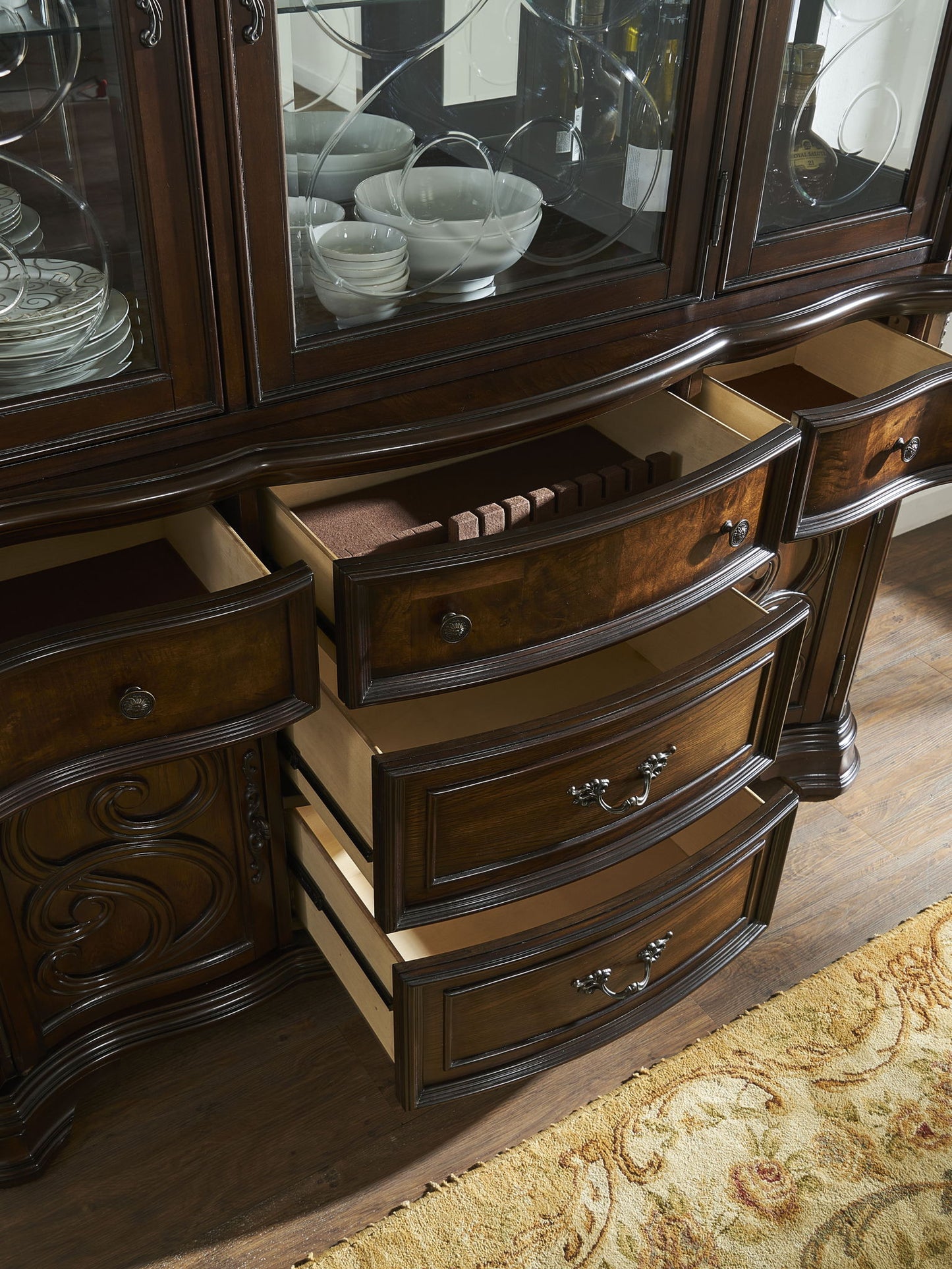 Royale - Buffet - Dark Brown - Hornell Furniture Outlet