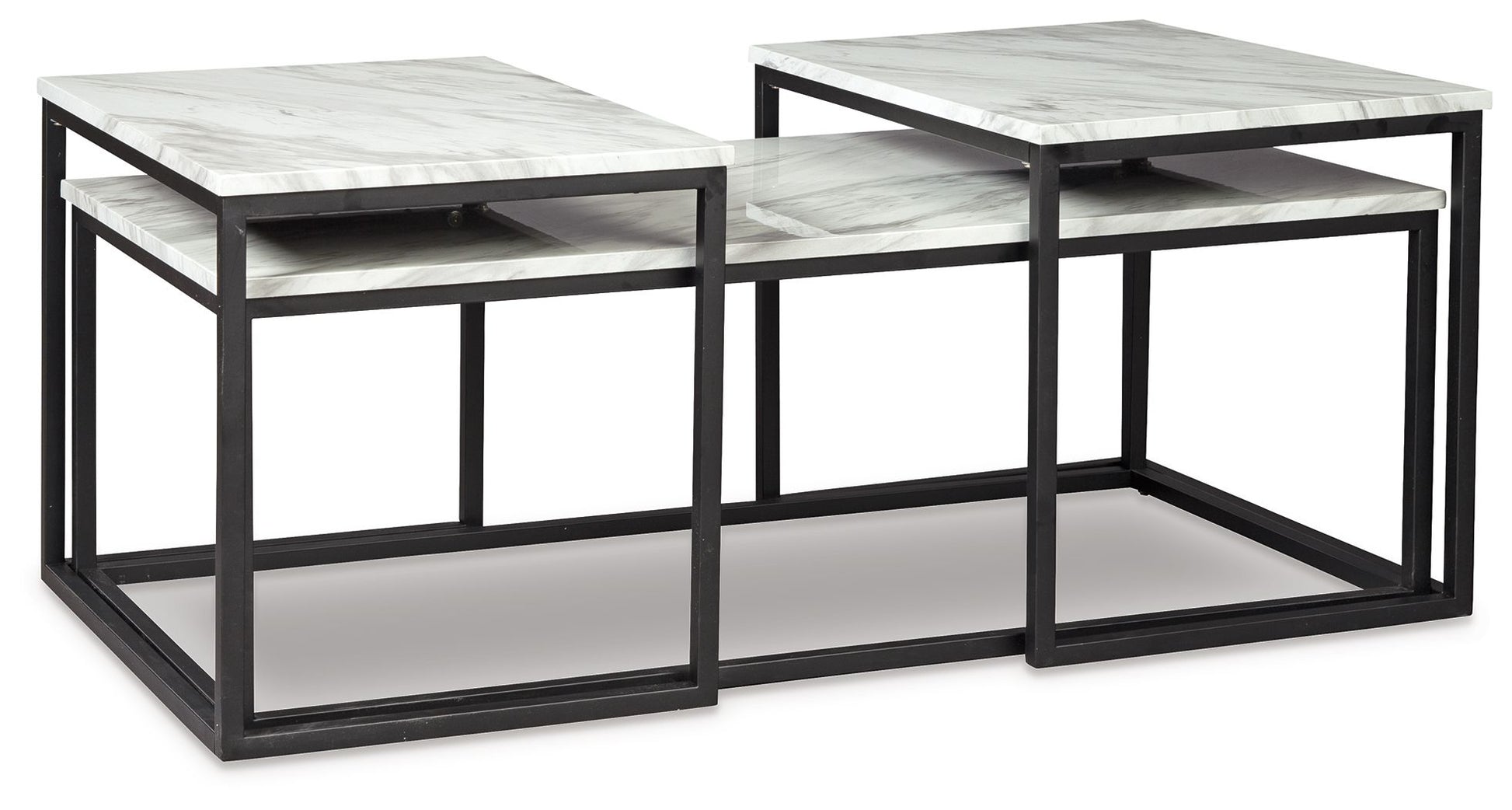 Donnesta - Occasional Table Set (Set of 3) - Gray / Black - Hornell Furniture Outlet