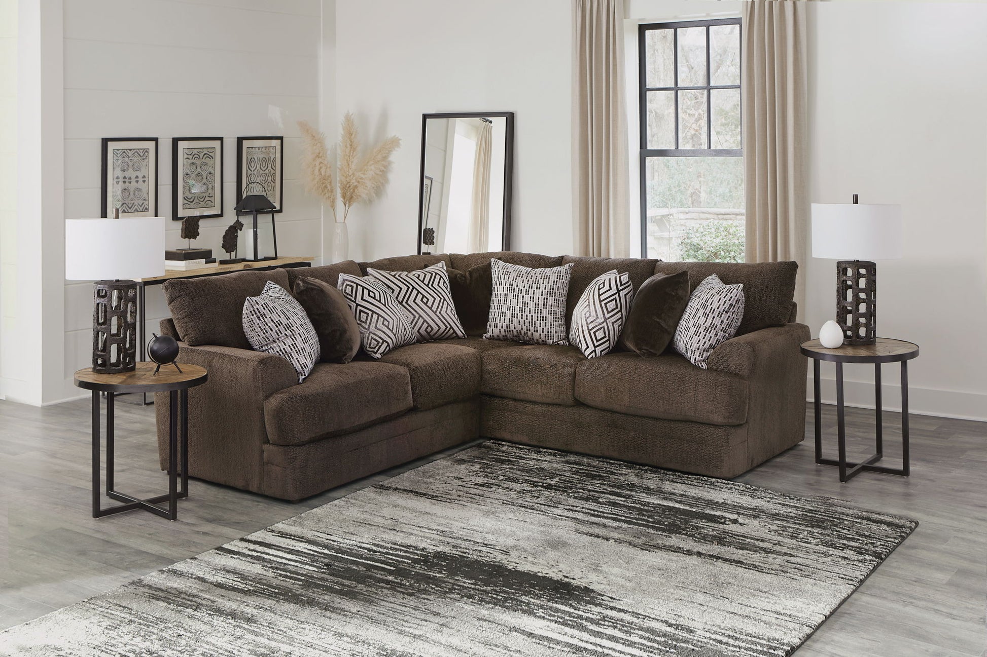 Galaxy - Sectional With Included Accent Pillows - Hornell Furniture Outlet