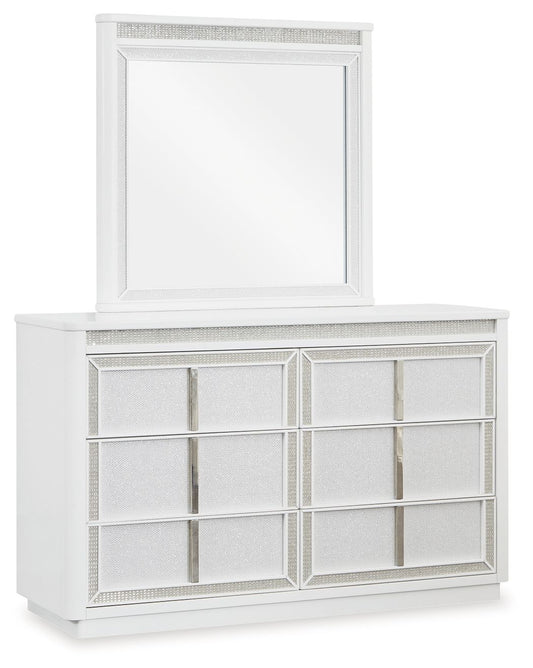 Chalanna - White - Dresser And Mirror - Hornell Furniture Outlet